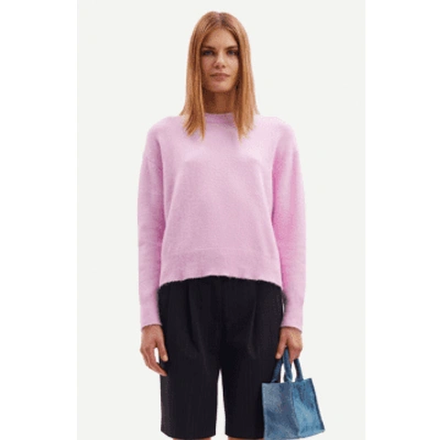 Samsoesamsoe Anour Lilac Snow Sweater In Pink