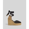 Castaã±er Castaner Chiara Black Wedge Espadrilles In Black
