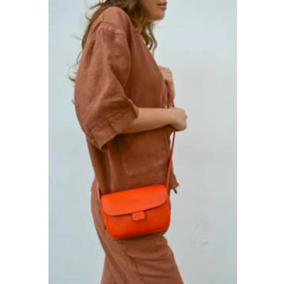 Kate Sheridan Mandarin Mini Tab Bag In Orange