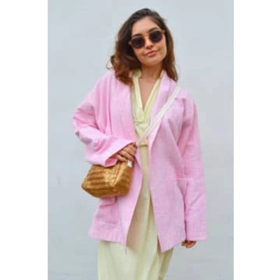 Vanessa Bruno Cacao Rose/white Jacket In Pink