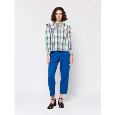 Bobo Choses Oversized Collar Checked Blouse