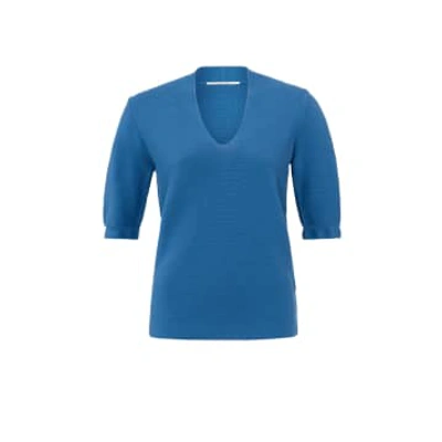 Harrison Fashion V-neck Short Sleeve Sweater | Bright Cobalt Blue