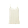 YAYA LACE SCRAPPY TOP WITH JERSEY BODY | IVORY WHITE