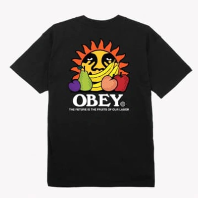 Obey The Future Is The Fruits Of Our Labor T-shirt In Black