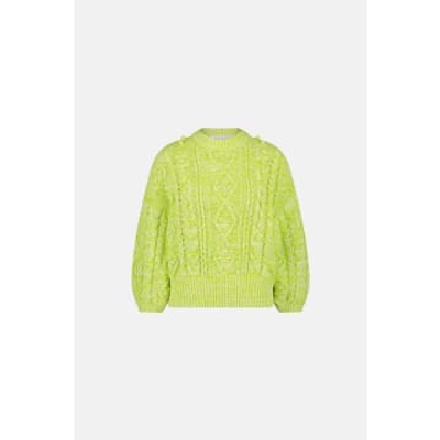 Fabienne Chapot Suzy 3/4 Sleeve Pullover In Lovely Lime In Green