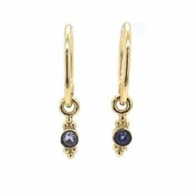 Muja Juma Earbell Gilded Mini Pendant With Iolite In Gold