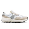 SAUCONY WHITE AND SILVER WOMENS JAZZ NXT SNEAKERS