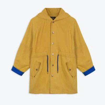Lowie Cotton Drill Ochre Hooded Jacket In Yellow