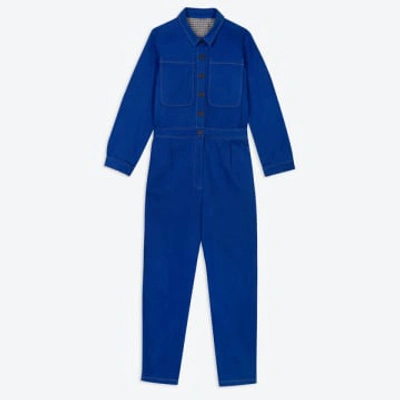 Lowie Cotton Drill Cobalt Boilersuit In Blue