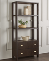 Worlds Away Barklee Etagere In Brown