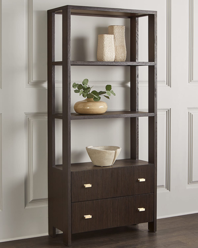 Worlds Away Barklee Etagere In Espresso