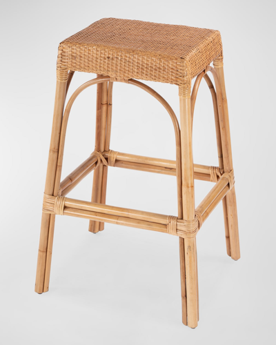 Butler Specialty Co Caia Rattan Bar Stool, 30" In Natural