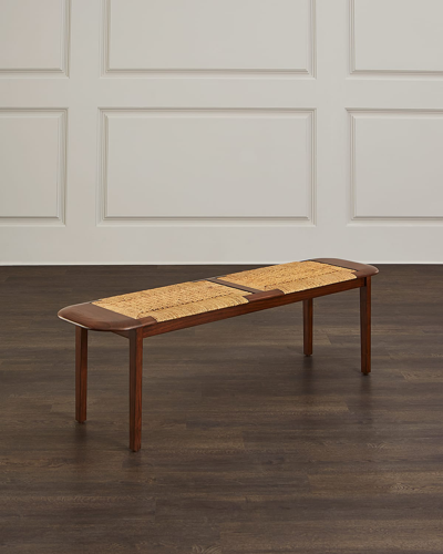 Interlude Home Juno Bench, 64" In Chestnut, Natural