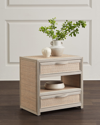 Interlude Home Melbourne Bedside Chest In Neutral