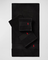 Ralph Lauren Polo Player Bath Towel In Black