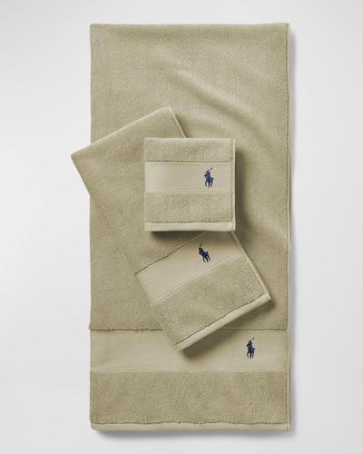 Ralph Lauren Polo Player Wash Towel In Brown