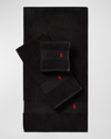 Ralph Lauren Polo Player Hand Towel In Black