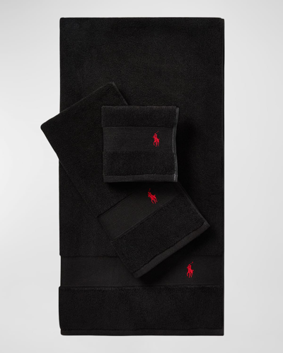 Polo Ralph Lauren Polo Player Cotton Towel Collection In Polo Black