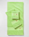 Polo Ralph Lauren Polo Player Wash Towel In Kiwi Lime