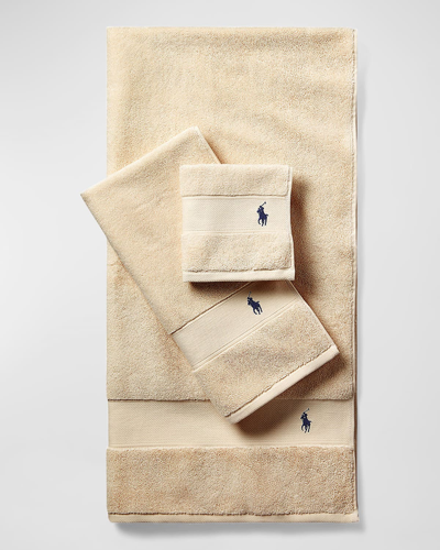 Polo Ralph Lauren Polo Player Wash Towel In Pale Oak