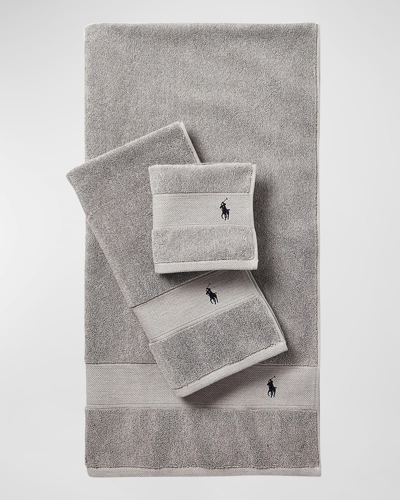 Ralph Lauren Polo Player Hand Towel In Gray