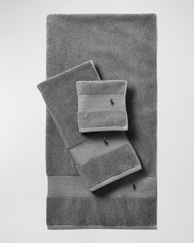 Ralph Lauren Polo Player Hand Towel In Gray