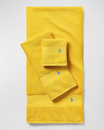 Ralph Lauren Polo Player Hand Towel In Yellow