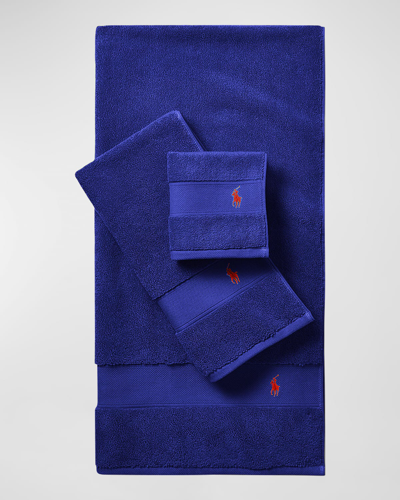 Ralph Lauren Polo Player Hand Towel In Blue