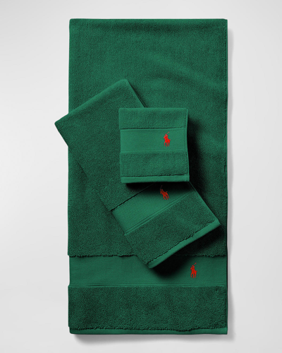 Ralph Lauren Polo Player Wash Towel In Green