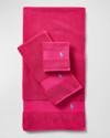 Ralph Lauren Polo Player Wash Towel In Pink Sky