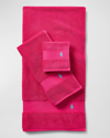 Ralph Lauren Polo Player Hand Towel In Pink Sky