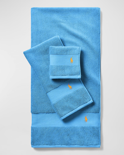 Ralph Lauren Polo Player Bath Towel In Blue