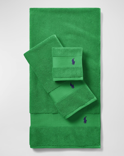 Ralph Lauren Polo Player Wash Towel In Green