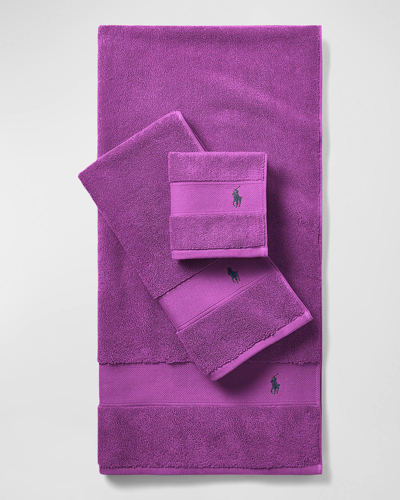 Polo Ralph Lauren Polo Player Wash Towel In Paloma Purple