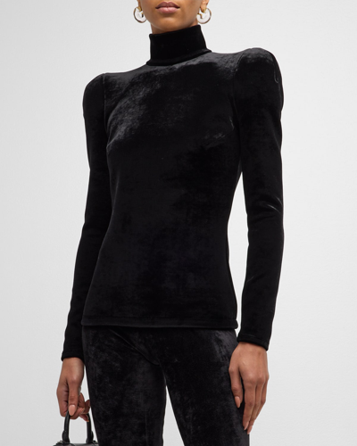 Balenciaga Round Shoulder Turtleneck In 1000 Black