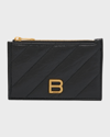 BALENCIAGA CRUSH LONG COIN AND CARD HOLDER QUILTED