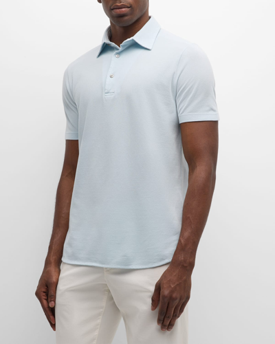 LORO PIANA MEN'S COTTON PIQUE POLO SHIRT