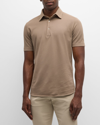 Loro Piana Men's Cotton Pique Polo Shirt In Amazonian Wook