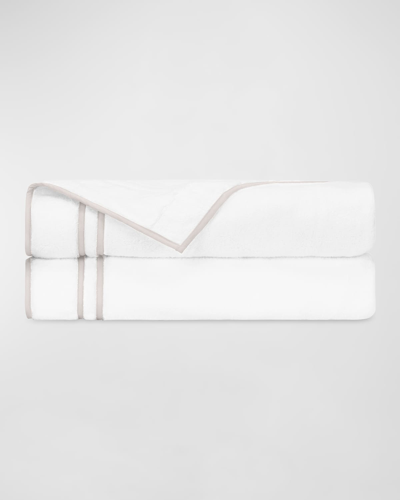 Home Treasures Ribbons Bath Mat, Monogrammed In White