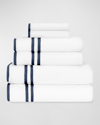 Home Treasures Ribbons Bath 6-piece Set, Monogrammed In Wh/navy