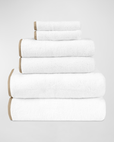 Home Treasures Bodrum 6-piece Turkish Terry Cloth Bath Towel Set In Wh/candlelight