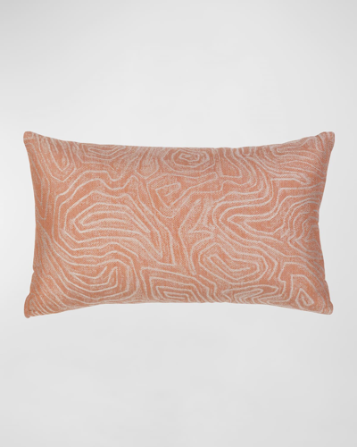 Elaine Smith Chari Indoor/outdoor Lumbar Pillow, 12" X 20" In Pink