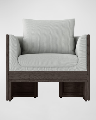 Neuwood Living Domicile Club Chair In Dove/teak