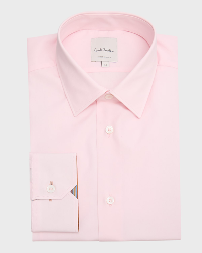 Paul Smith Men's Tailored-fit Signature Stripe-cuff Sport Shirt In Light Pink