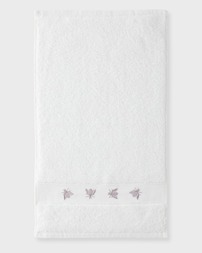 Tl At Home Mel 6-piece Bath Towel Set In White/plum