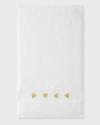 Tl At Home Mel Guest Towels, Set Of 2 In White/light Gold