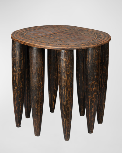 Jamie Young Naga Stool In Brown