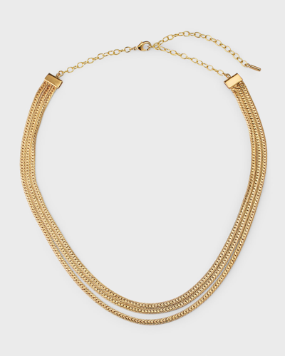 Soko Safu Layered Herringbone Necklace In Gold