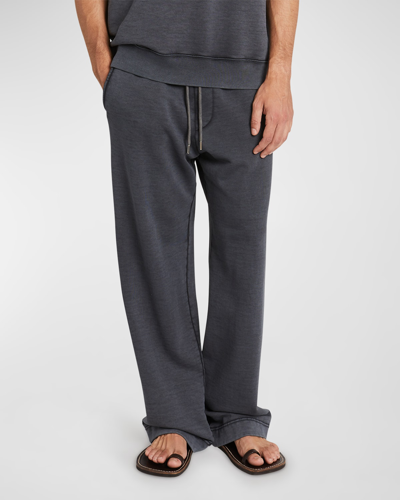 Dries Van Noten Men's Hamer Faded Sweatpants In Grey