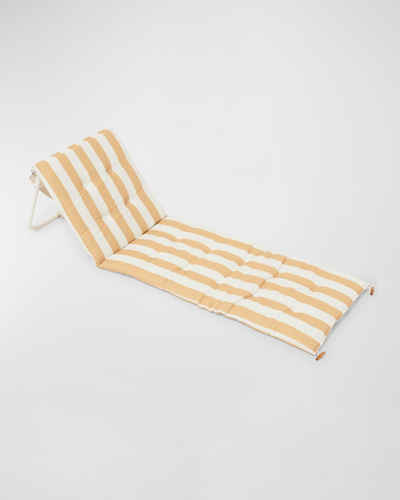 Sunnylife Reclining Beach Chair In Yellowwhite